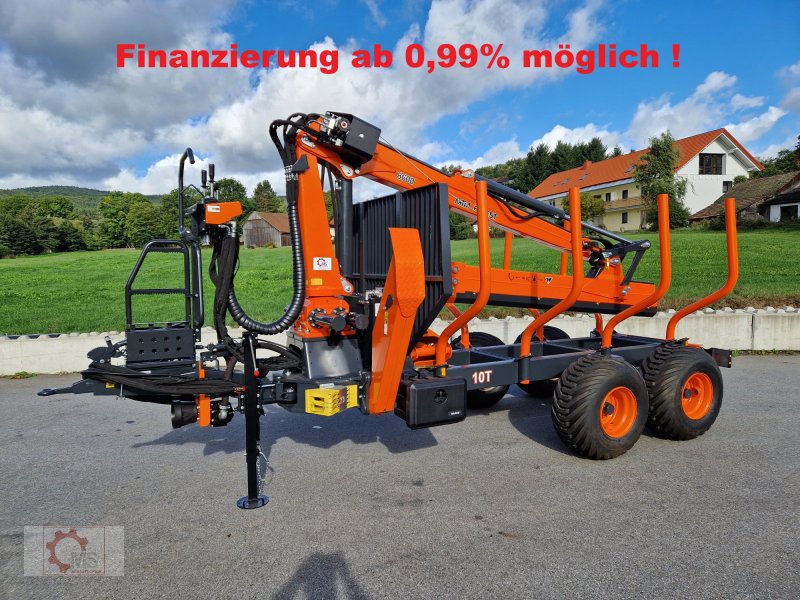 Rückewagen & Rückeanhänger des Typs MTM 10T 9,20m Kran Auflaufbremse Hydraulische Bremse Doppelrohrrahmen, Neumaschine in Tiefenbach (Bild 1)