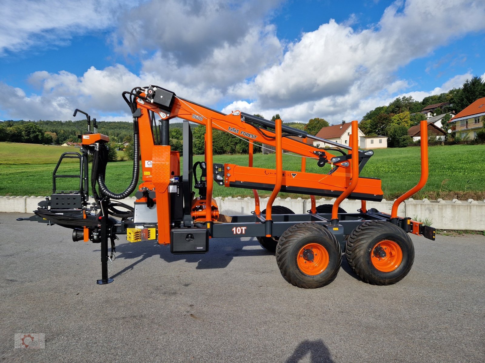 Rückewagen & Rückeanhänger a típus MTM 10T 9,20m Kran Auflaufbremse Hydraulische Bremse Doppelrohrrahmen, Neumaschine ekkor: Tiefenbach (Kép 3)