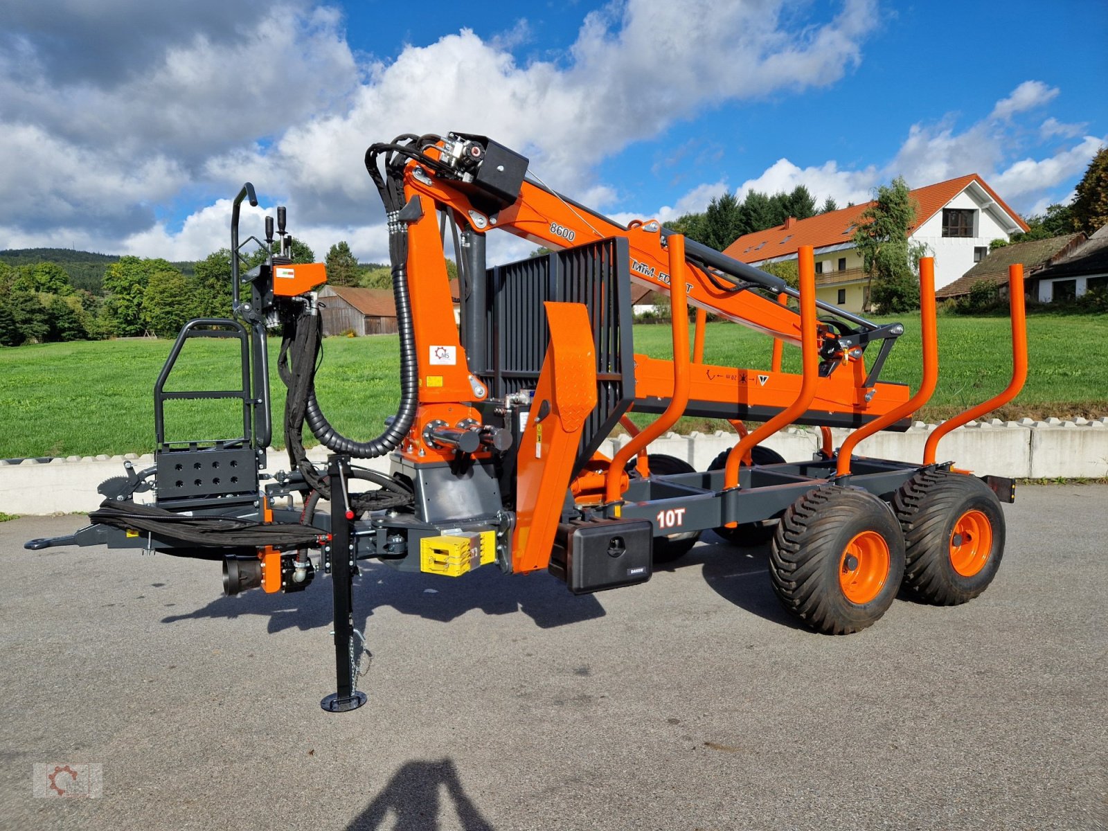 Rückewagen & Rückeanhänger a típus MTM 10T 9,20m Kran Auflaufbremse Hydraulische Bremse Doppelrohrrahmen, Neumaschine ekkor: Tiefenbach (Kép 5)