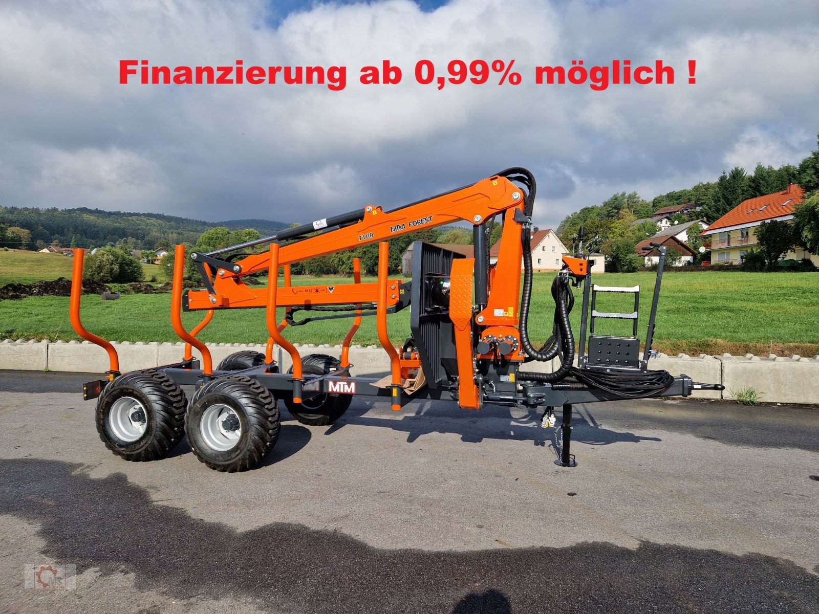 Rückewagen & Rückeanhänger типа MTM 10T S 10to 7,70m Kran Druckluft Zentralrohrrahmen, Neumaschine в Tiefenbach (Фотография 1)