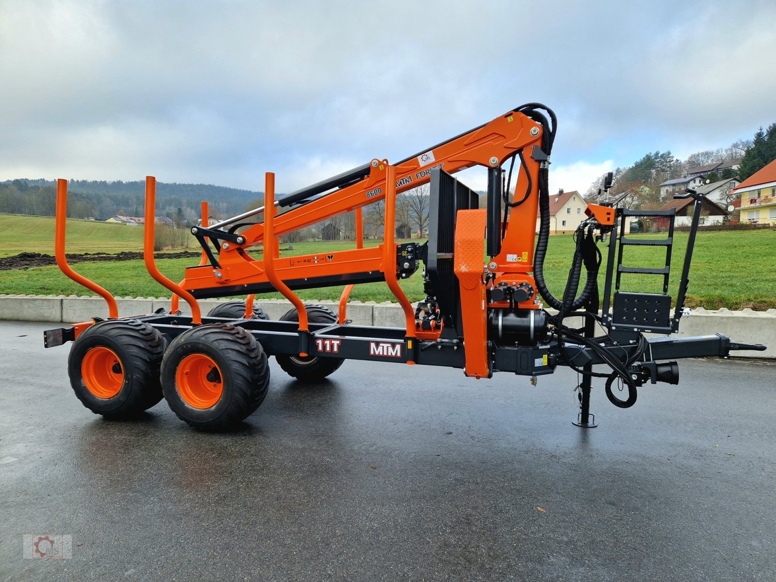 Rückewagen & Rückeanhänger tipa MTM 11T 11to 9,20m Kran Druckluft Doppelrohrrahmen, Neumaschine u Tiefenbach (Slika 2)