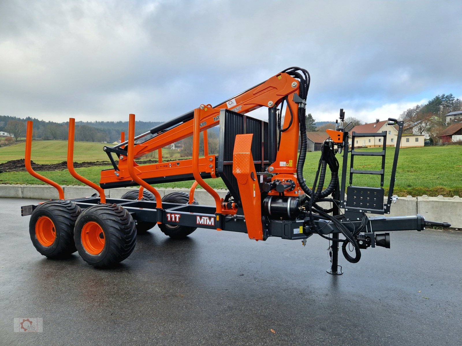 Rückewagen & Rückeanhänger tipa MTM 11T 11to 9,20m Kran Druckluft Doppelrohrrahmen, Neumaschine u Tiefenbach (Slika 3)