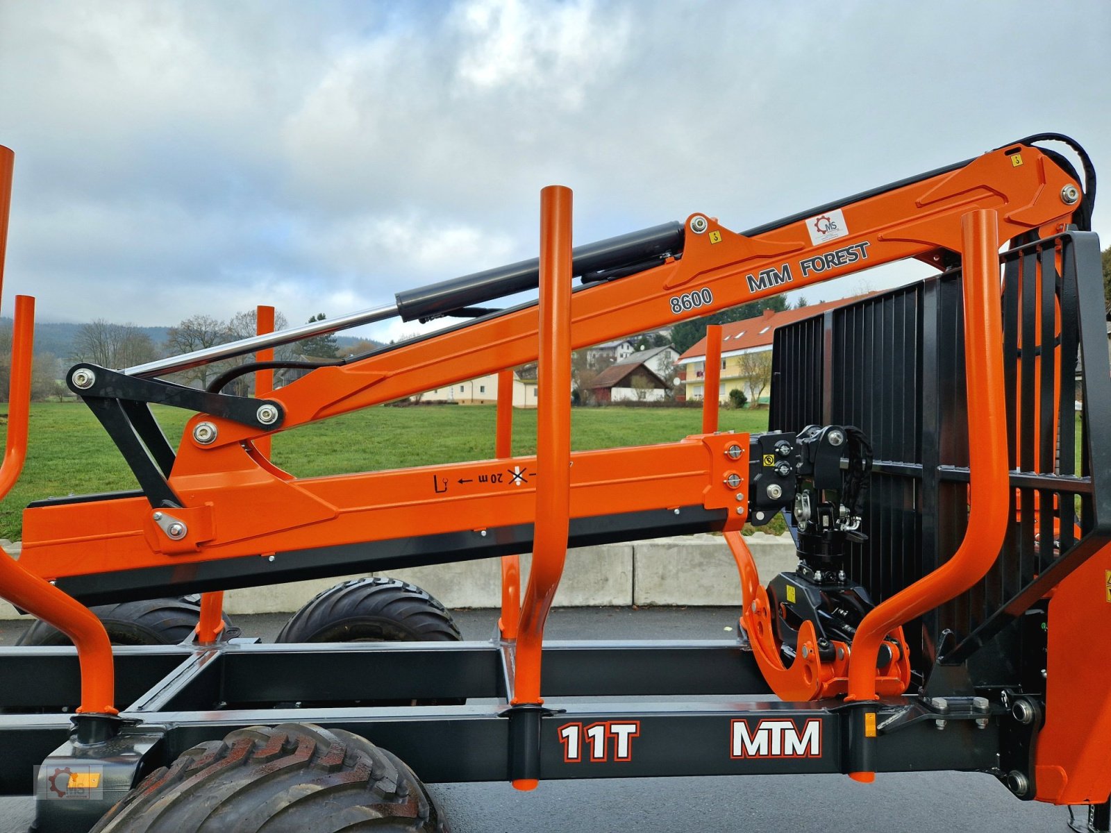 Rückewagen & Rückeanhänger tipa MTM 11T 11to 9,20m Kran Druckluft Doppelrohrrahmen, Neumaschine u Tiefenbach (Slika 11)