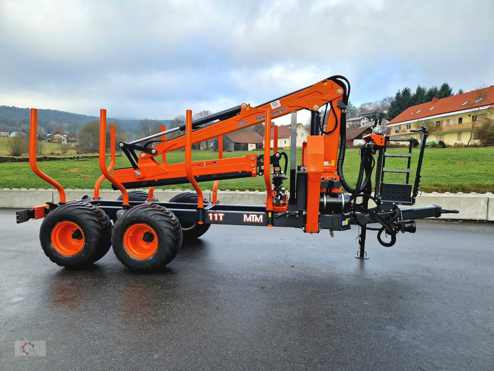 Rückewagen & Rückeanhänger tipa MTM 11T 11to 9,20m Kran Druckluft Doppelrohrrahmen, Neumaschine u Tiefenbach (Slika 12)