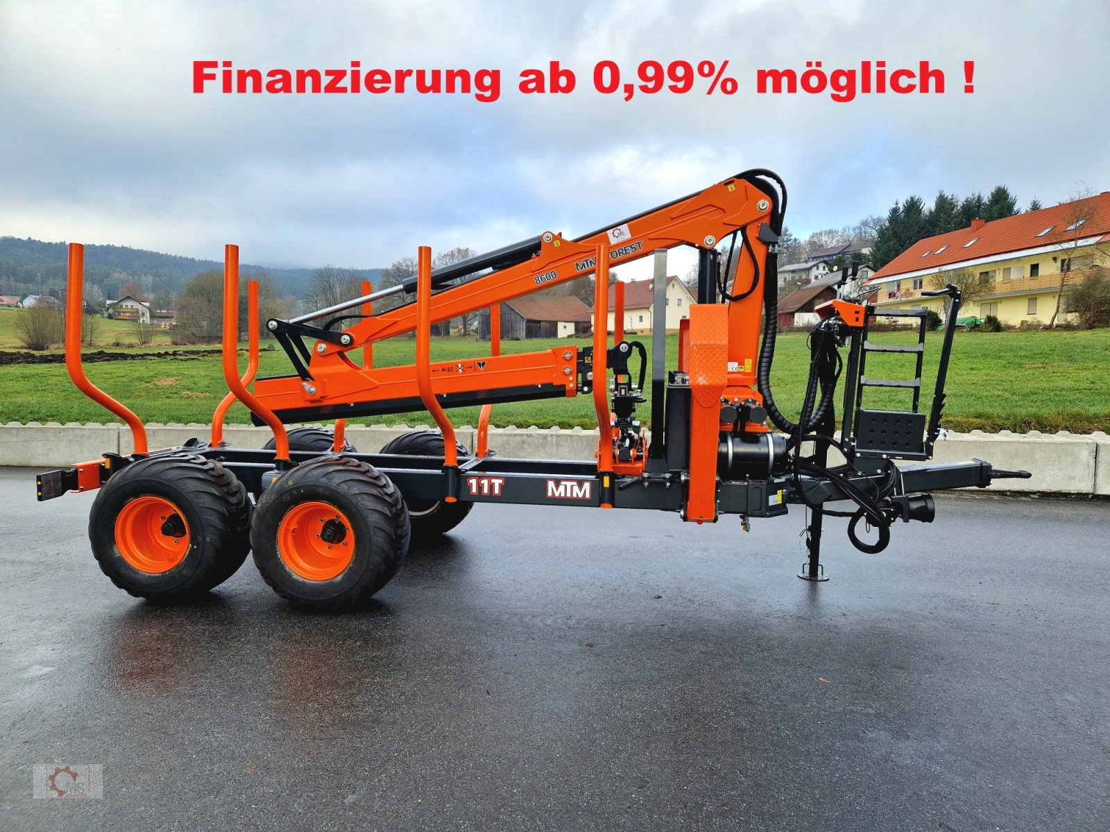 Rückewagen & Rückeanhänger des Typs MTM 11T 11to 9,20m Kran Druckluft Doppelrohrrahmen, Neumaschine in Tiefenbach (Bild 1)