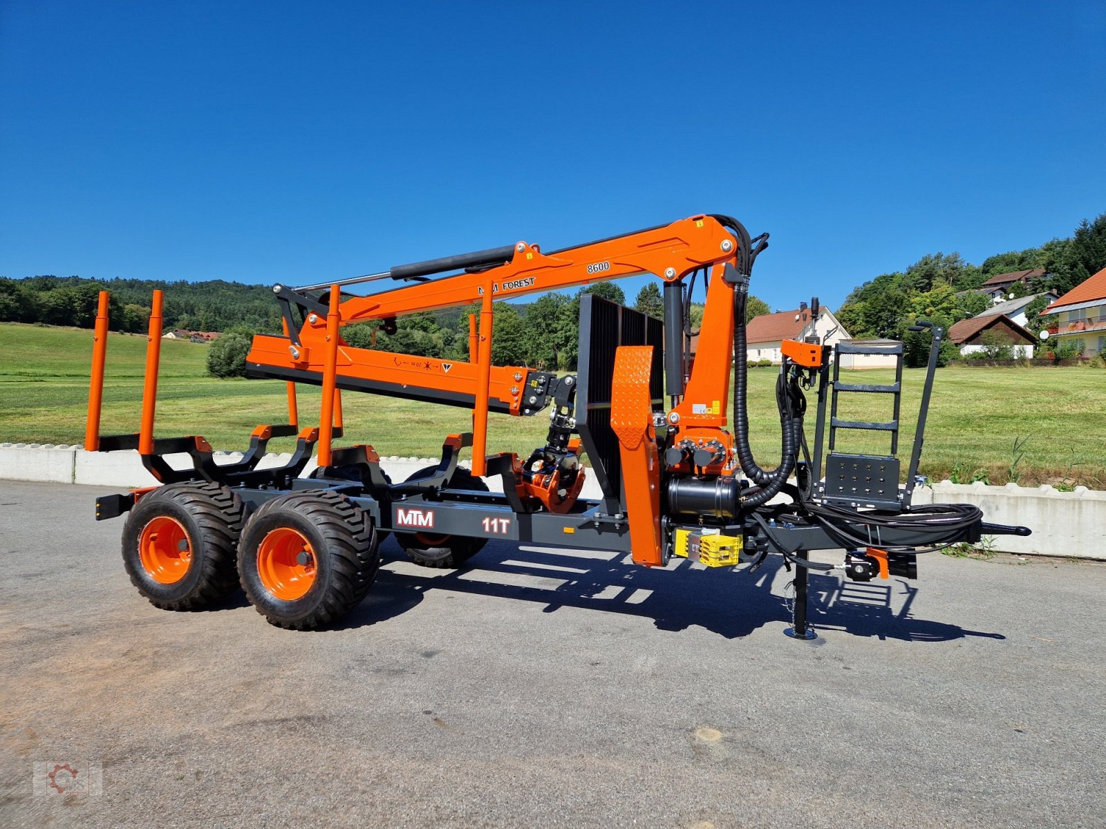 Rückewagen & Rückeanhänger a típus MTM 11T 11to 9,20m Kran Forwarder Rungen Druckluft Rückewagen Doppelrohrrahmen, Neumaschine ekkor: Tiefenbach (Kép 2)