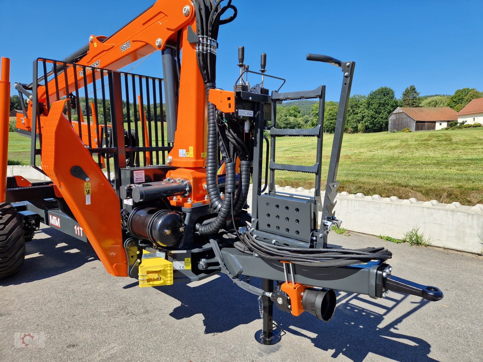 Rückewagen & Rückeanhänger a típus MTM 11T 11to 9,20m Kran Forwarder Rungen Druckluft Rückewagen Doppelrohrrahmen, Neumaschine ekkor: Tiefenbach (Kép 10)