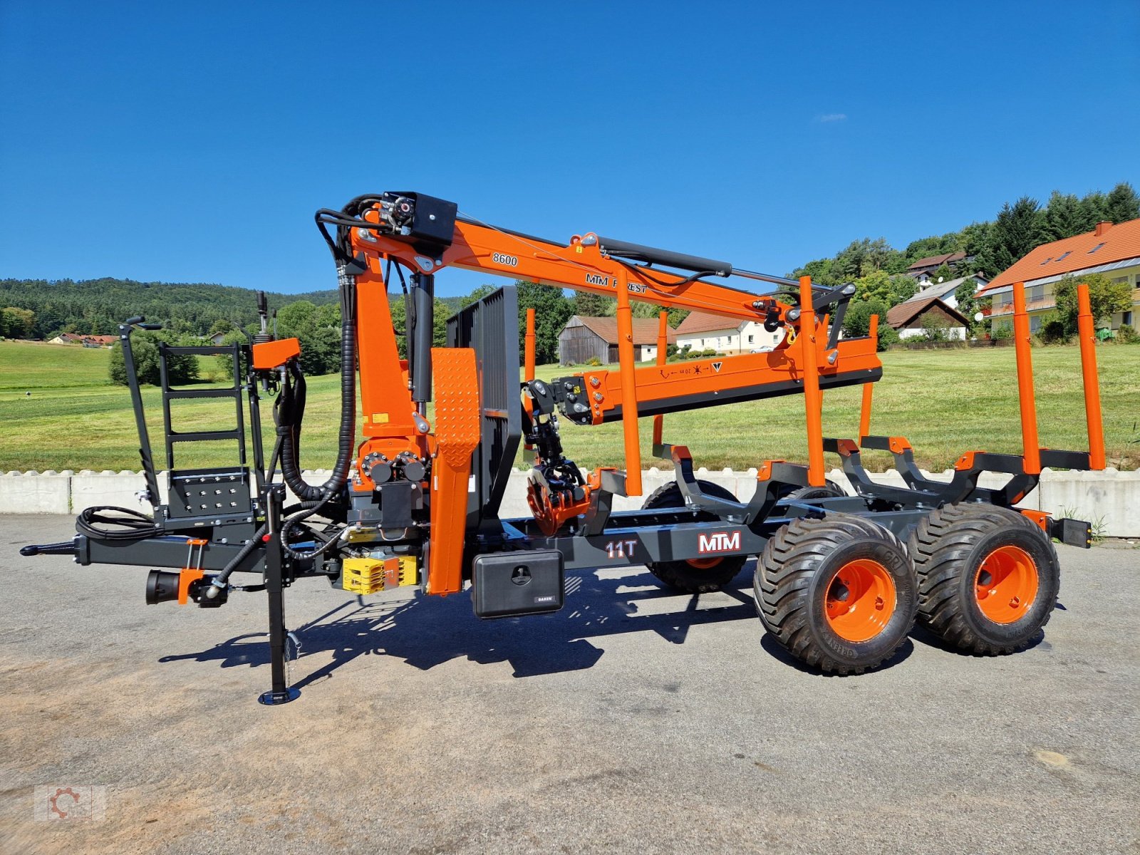 Rückewagen & Rückeanhänger a típus MTM 11T 11to 9,20m Kran Forwarder Rungen Druckluft Rückewagen Doppelrohrrahmen, Neumaschine ekkor: Tiefenbach (Kép 16)