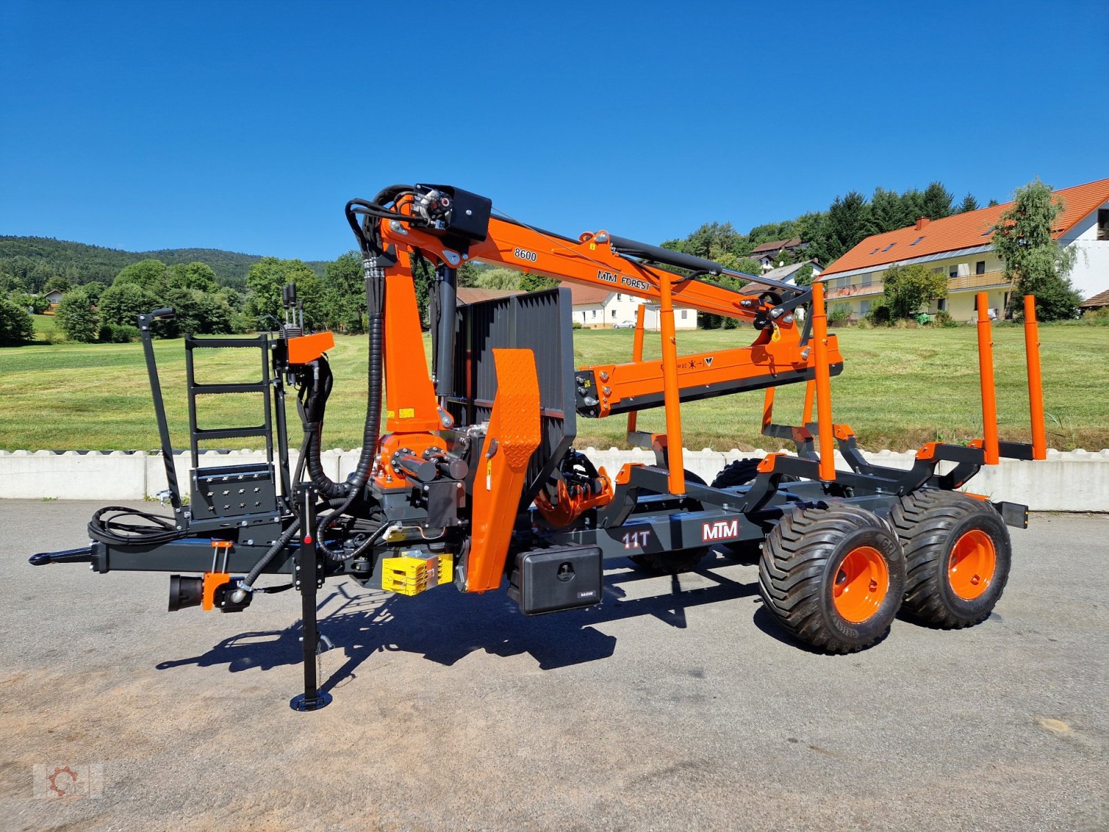 Rückewagen & Rückeanhänger a típus MTM 11T 11to 9,20m Kran Forwarder Rungen Druckluft Rückewagen Doppelrohrrahmen, Neumaschine ekkor: Tiefenbach (Kép 22)