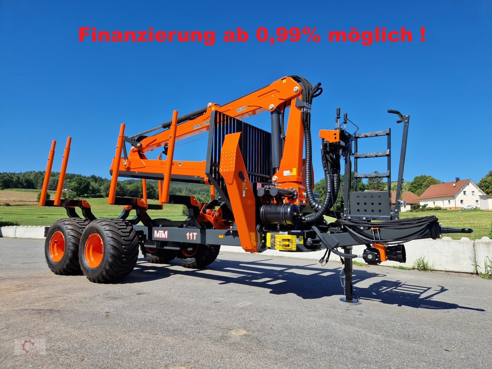 Rückewagen & Rückeanhänger a típus MTM 11T 11to 9,20m Kran Forwarder Rungen Druckluft Rückewagen Doppelrohrrahmen, Neumaschine ekkor: Tiefenbach (Kép 1)