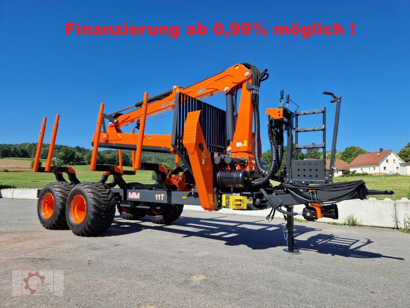 Rückewagen & Rückeanhänger typu MTM 11T 11to 9,20m Kran Forwarder Rungen Druckluft Rückewagen Doppelrohrrahmen, Neumaschine v Tiefenbach (Obrázek 1)