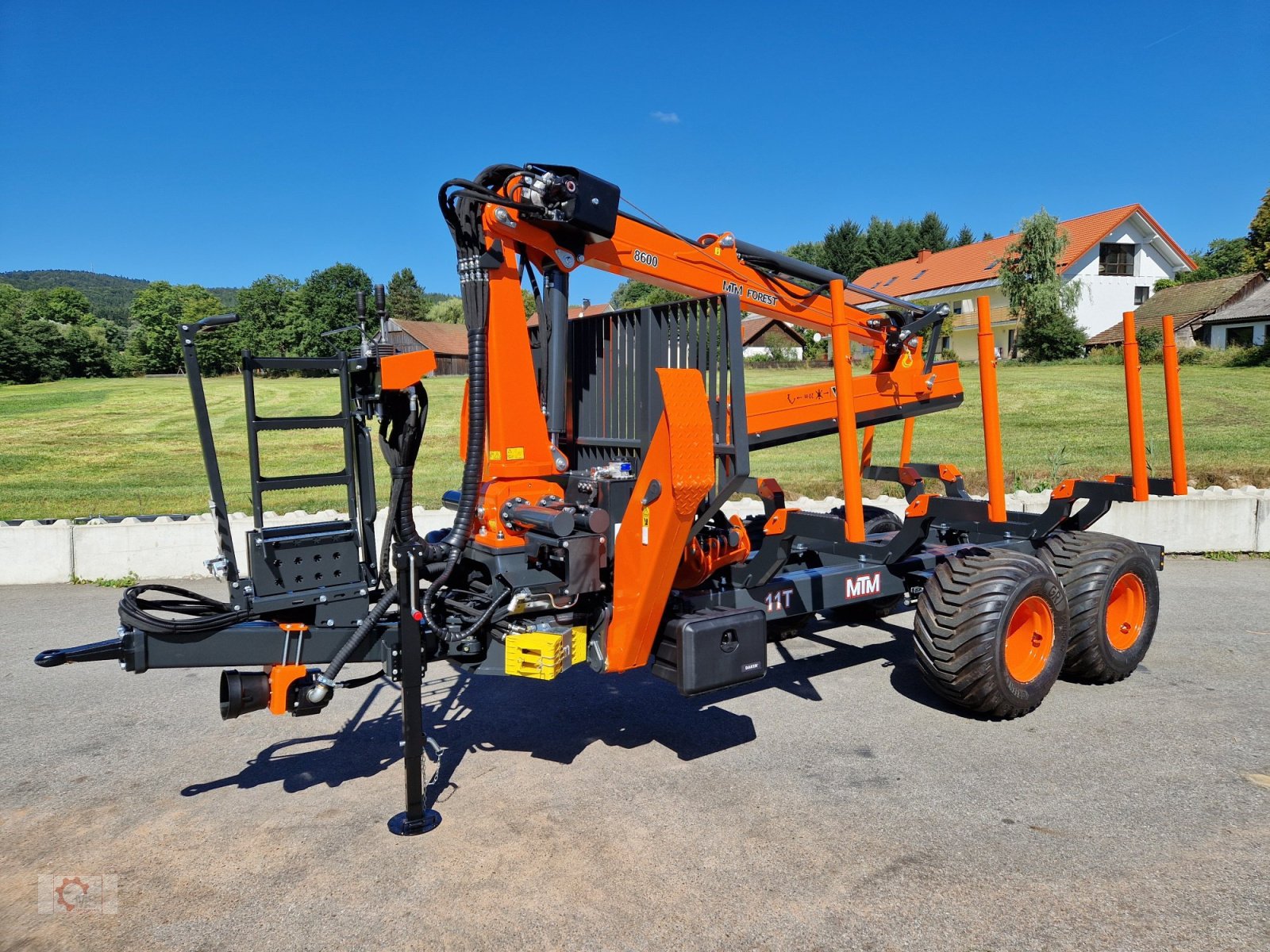 Rückewagen & Rückeanhänger van het type MTM 11T 11to 9,20m Kran Forwarder Rungen Druckluft Rückewagen Doppelrohrrahmen, Neumaschine in Tiefenbach (Foto 14)