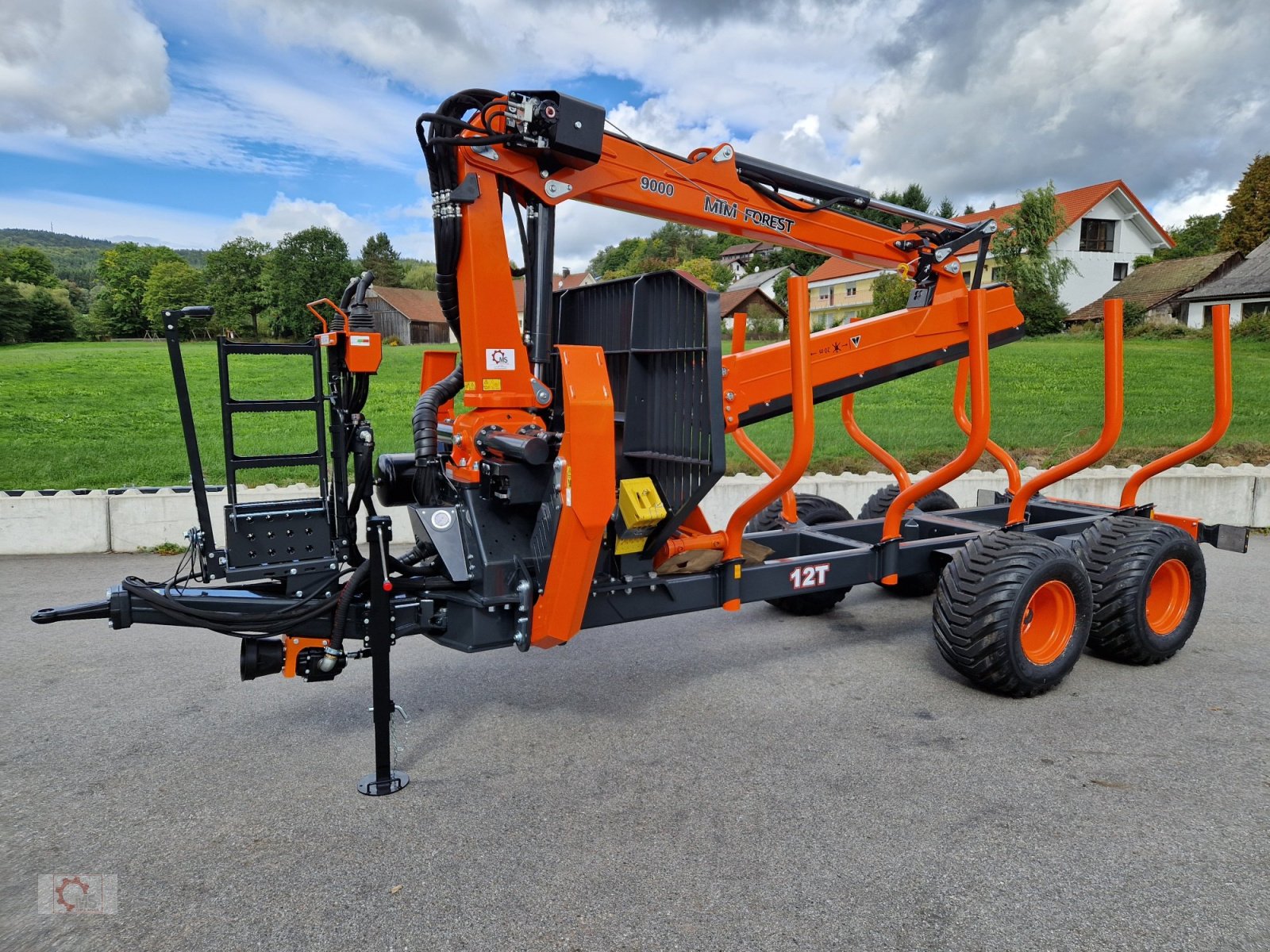 Rückewagen & Rückeanhänger typu MTM 12T 12to 9,80m Kran hydr. Vorgesteuerte Steuerung Druckluft Doppelrohrrahmen, Neumaschine v Tiefenbach (Obrázek 14)