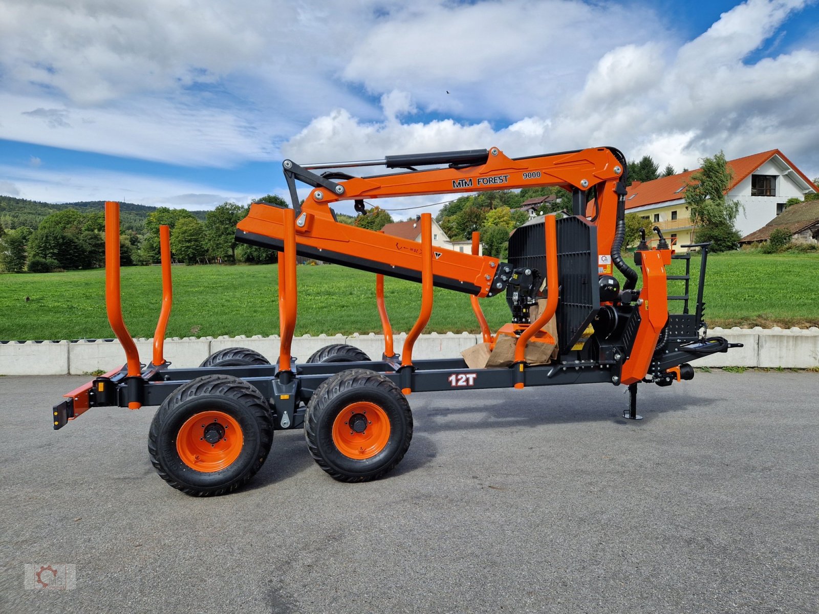 Rückewagen & Rückeanhänger typu MTM 12T 12to 9,80m Kran hydr. Vorgesteuerte Steuerung Druckluft Doppelrohrrahmen, Neumaschine v Tiefenbach (Obrázek 20)