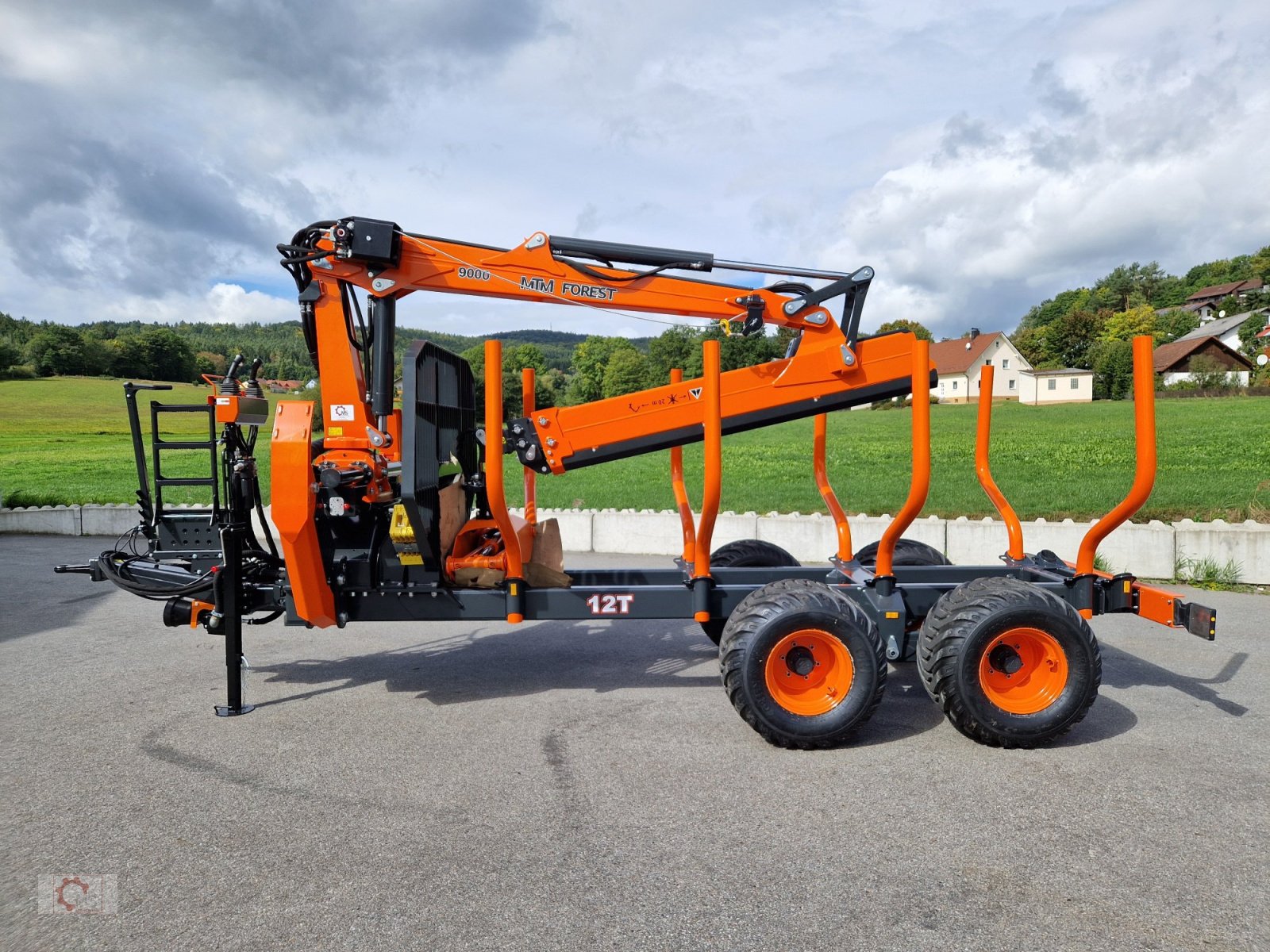 Rückewagen & Rückeanhänger typu MTM 12T 12to 9,80m Kran hydr. Vorgesteuerte Steuerung Druckluft Doppelrohrrahmen, Neumaschine v Tiefenbach (Obrázek 31)