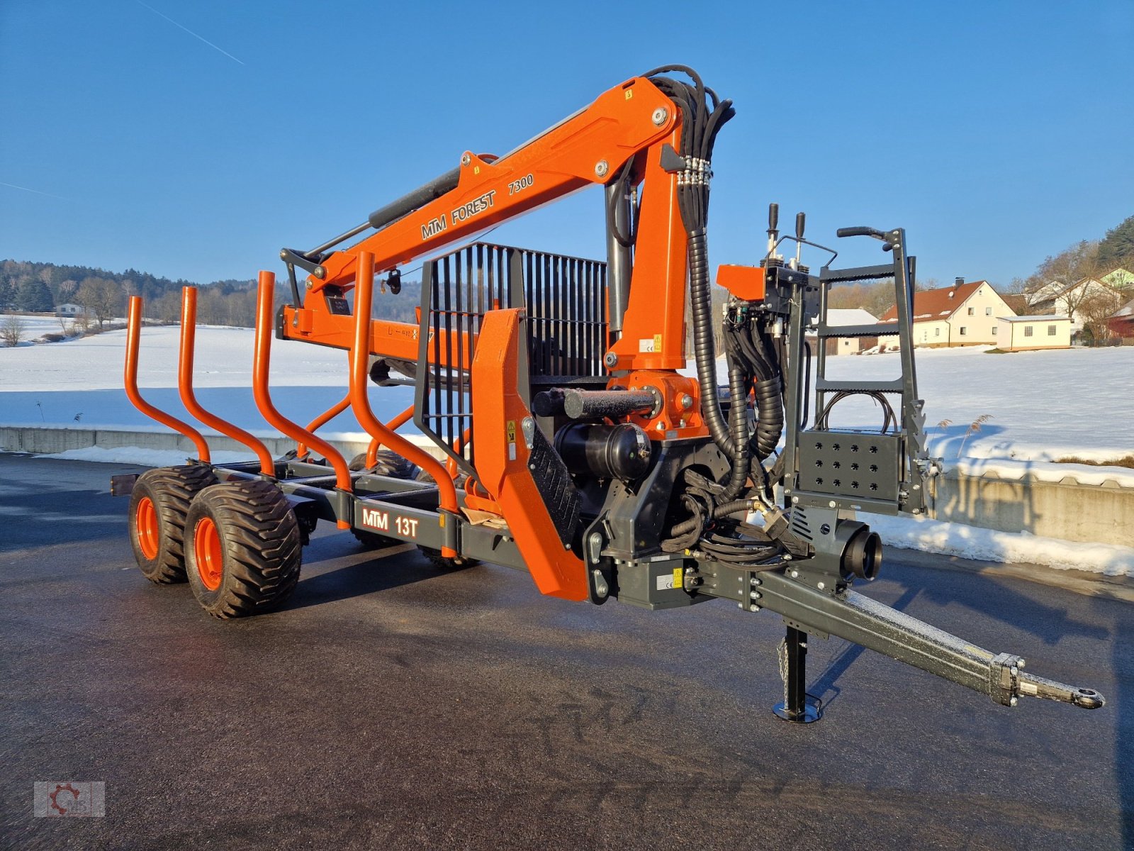 Rückewagen & Rückeanhänger of the type MTM 13T 13to 8,10m Kran Druckluft Doppelrohrrahmen Eigenölversorgung Kranseilwinde, Neumaschine in Tiefenbach (Picture 2)