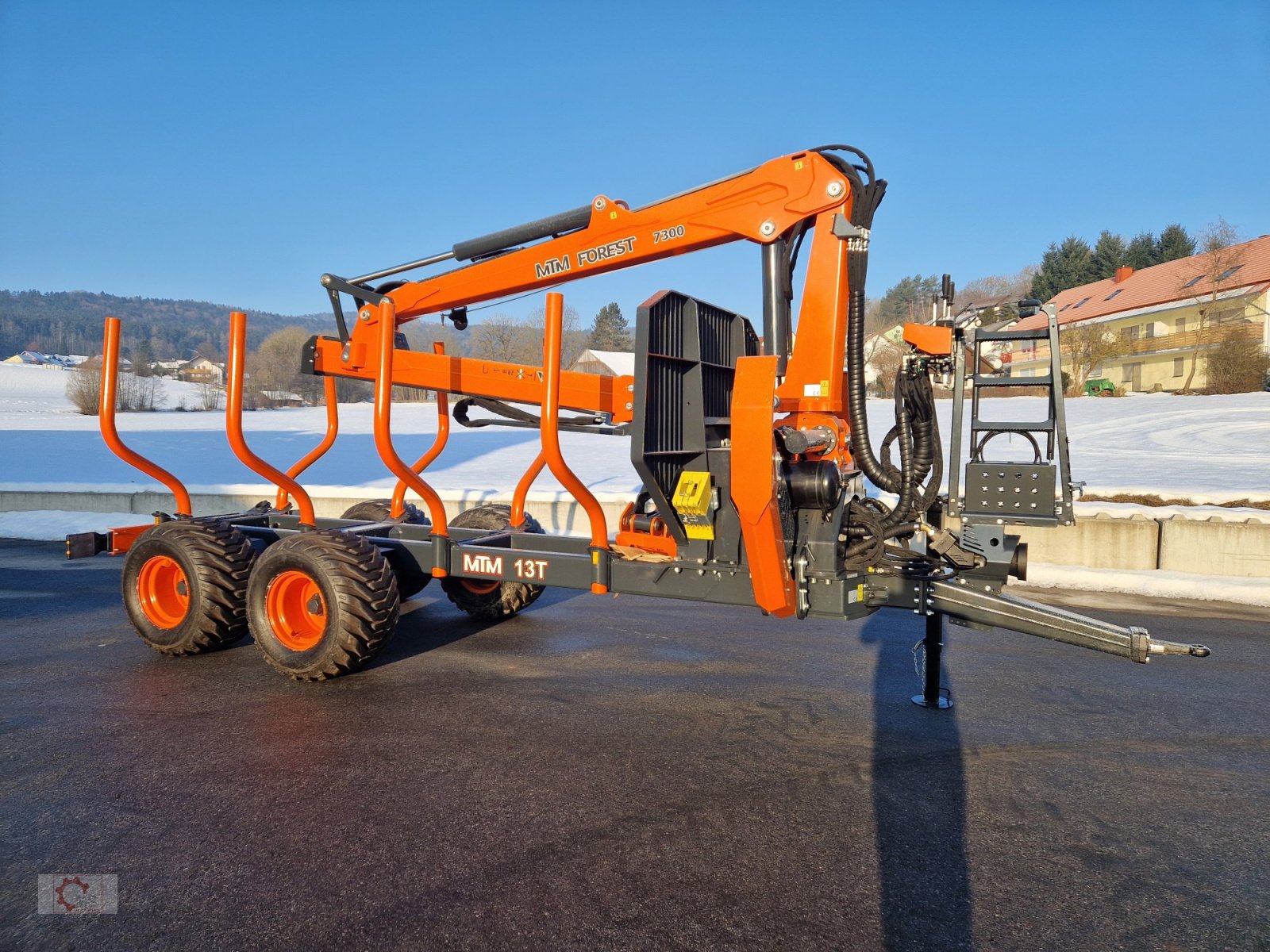 Rückewagen & Rückeanhänger of the type MTM 13T 13to 8,10m Kran Druckluft Doppelrohrrahmen Eigenölversorgung Kranseilwinde, Neumaschine in Tiefenbach (Picture 3)