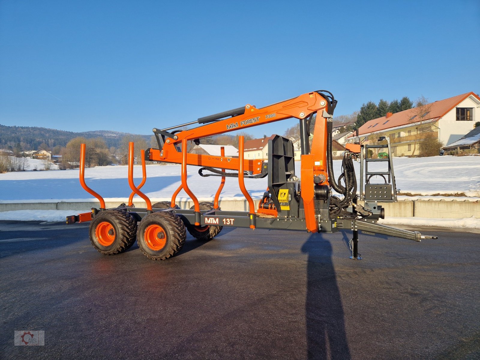 Rückewagen & Rückeanhänger of the type MTM 13T 13to 8,10m Kran Druckluft Doppelrohrrahmen Eigenölversorgung Kranseilwinde, Neumaschine in Tiefenbach (Picture 13)