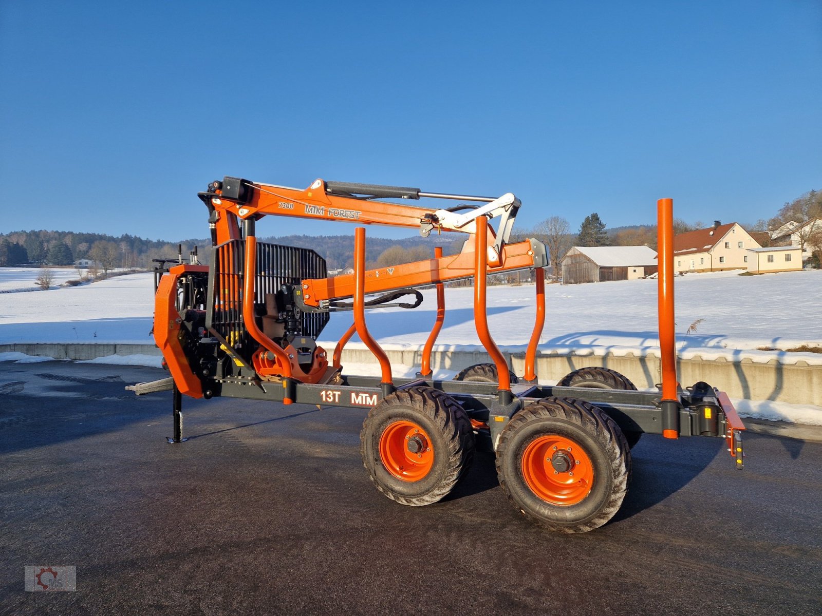 Rückewagen & Rückeanhänger of the type MTM 13T 13to 8,10m Kran Druckluft Doppelrohrrahmen Eigenölversorgung Kranseilwinde, Neumaschine in Tiefenbach (Picture 15)