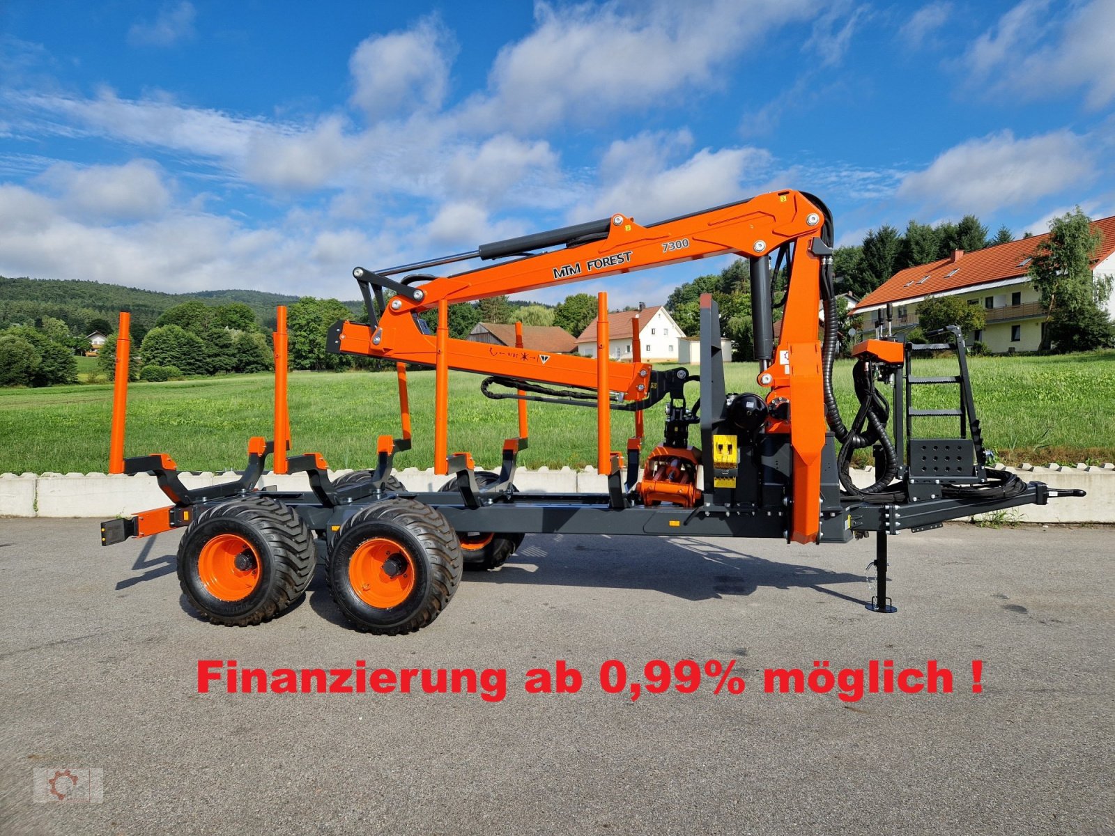 Rückewagen & Rückeanhänger typu MTM 13T 13to 8,10m Kran Forwarder Rungen Druckluft Doppelrohrrahmen, Neumaschine v Tiefenbach (Obrázek 1)