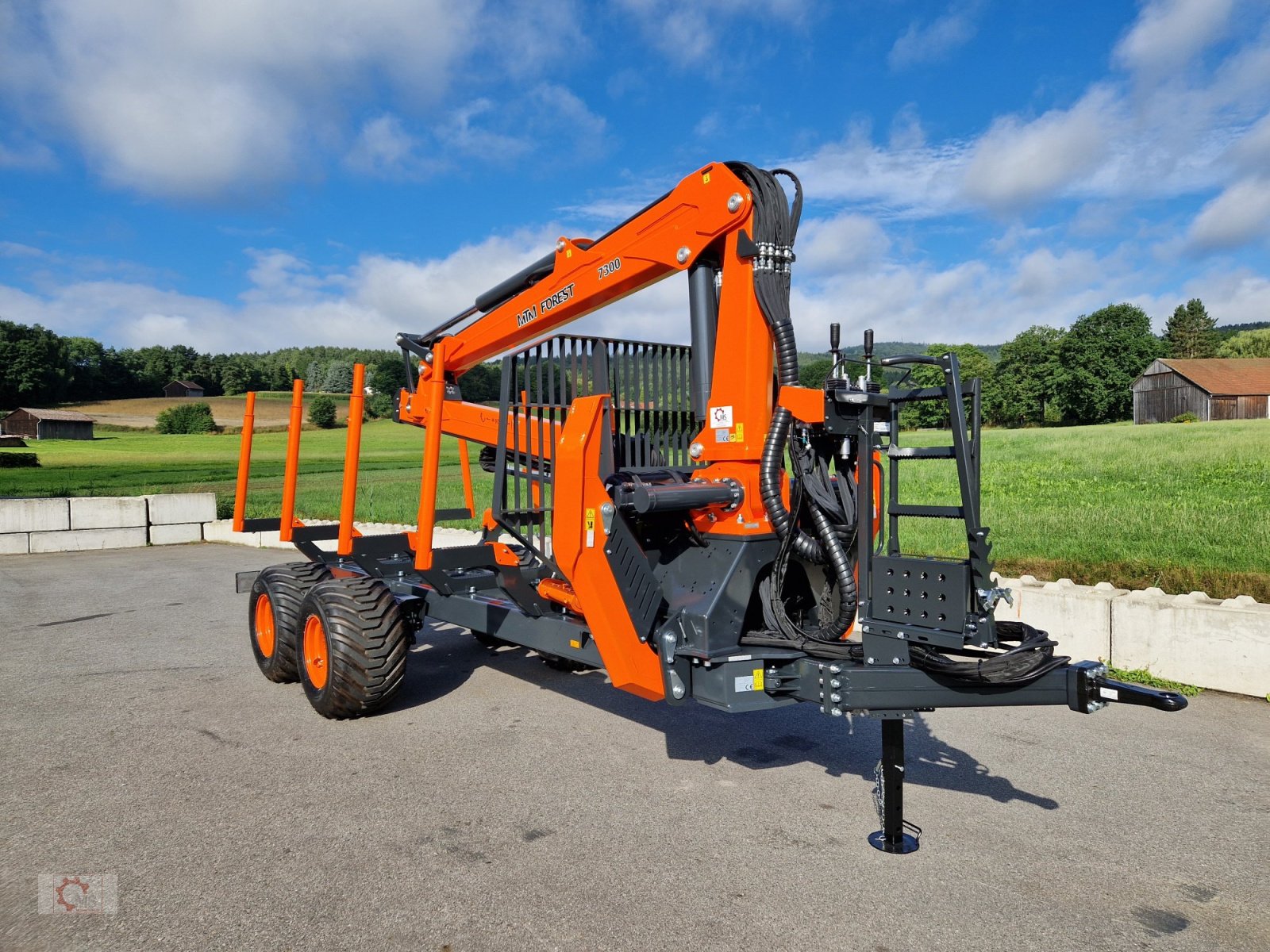Rückewagen & Rückeanhänger typu MTM 13T 13to 8,10m Kran Forwarder Rungen Druckluft Doppelrohrrahmen, Neumaschine v Tiefenbach (Obrázek 3)