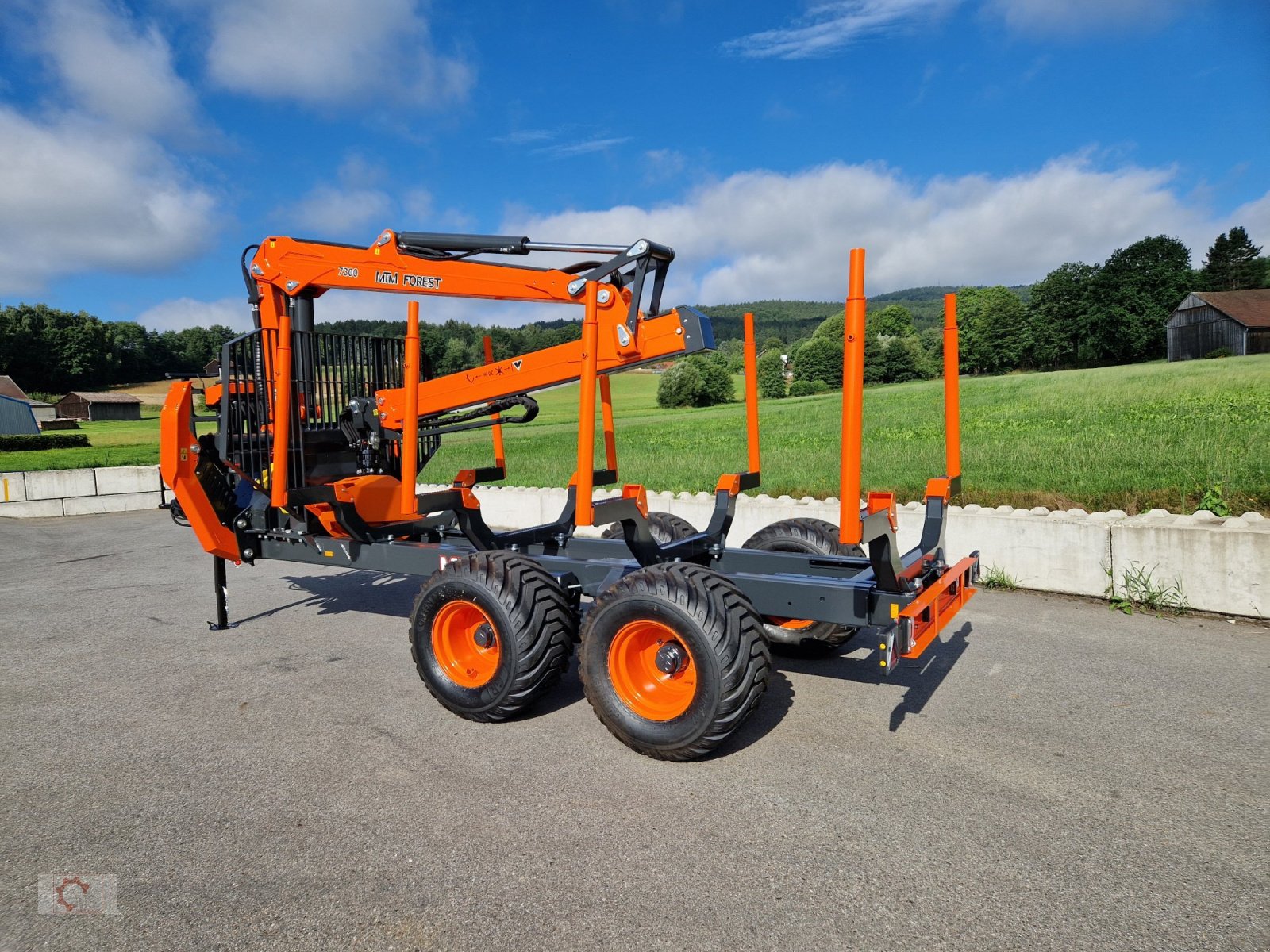 Rückewagen & Rückeanhänger typu MTM 13T 13to 8,10m Kran Forwarder Rungen Druckluft Doppelrohrrahmen, Neumaschine v Tiefenbach (Obrázek 17)