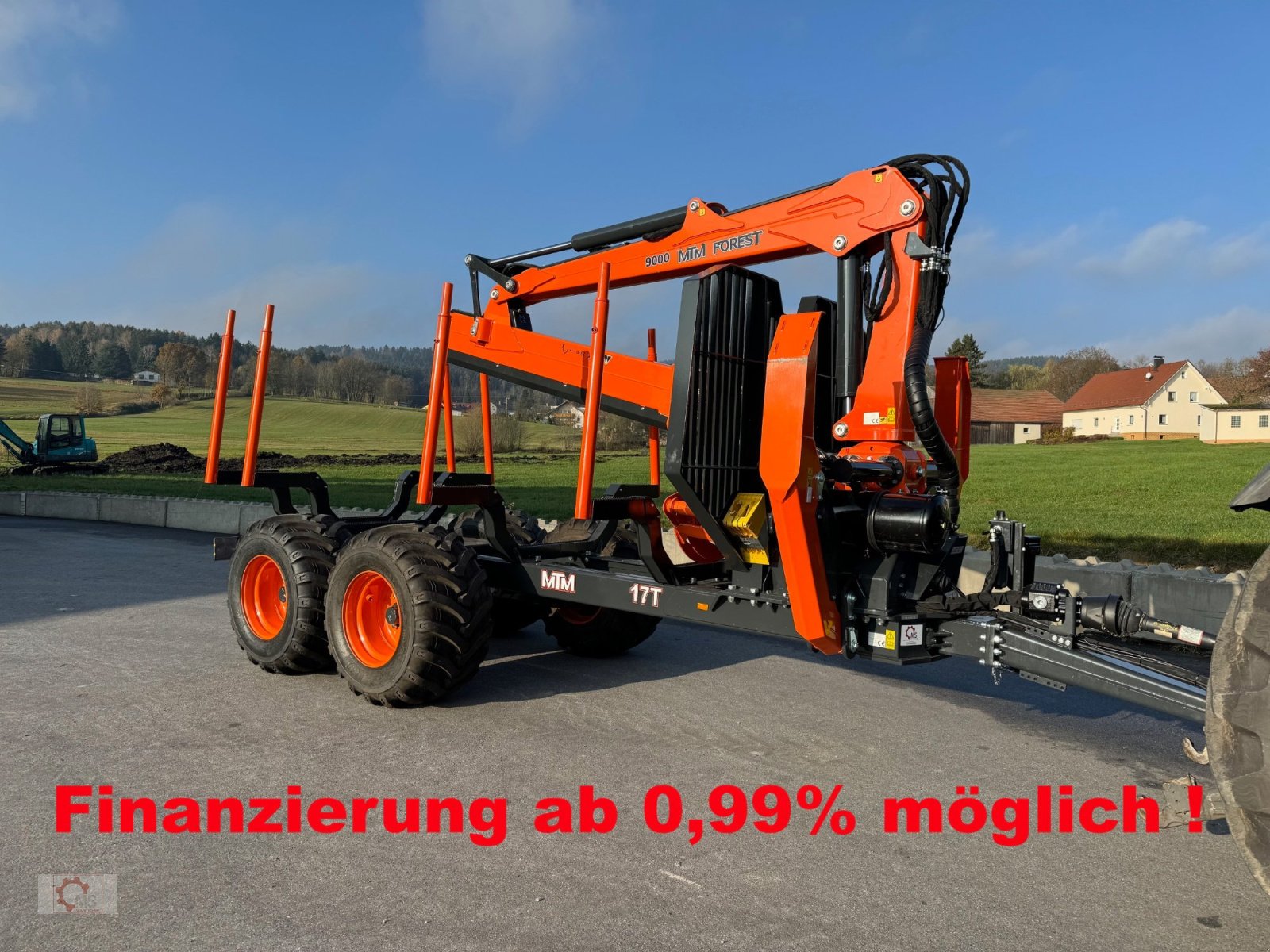 Rückewagen & Rückeanhänger typu MTM 17T 17to 9,80m Kran Forwarder Rungen Druckluft Doppelrohrrahmen, Neumaschine v Tiefenbach (Obrázek 1)