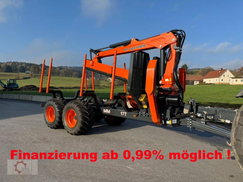 Rückewagen & Rückeanhänger des Typs MTM 17T 17to 9,80m Kran Forwarder Rungen Druckluft Doppelrohrrahmen, Neumaschine in Tiefenbach (Bild 1)