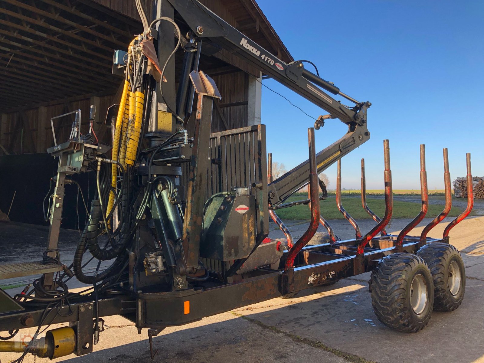 Rückewagen & Rückeanhänger des Typs Nokka 9to Rückewagen 4170 Kran Eigenölversorgung Druckluft, Gebrauchtmaschine in Tiefenbach (Bild 10)