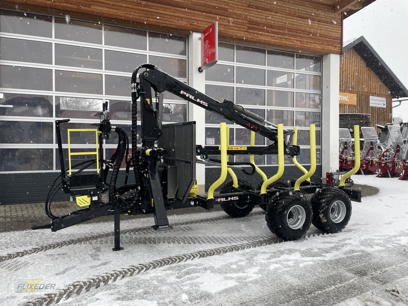 Rückewagen & Rückeanhänger Türe ait Palms H8SX mit Kran4.71, Vorführmaschine içinde Pattigham (resim 1)