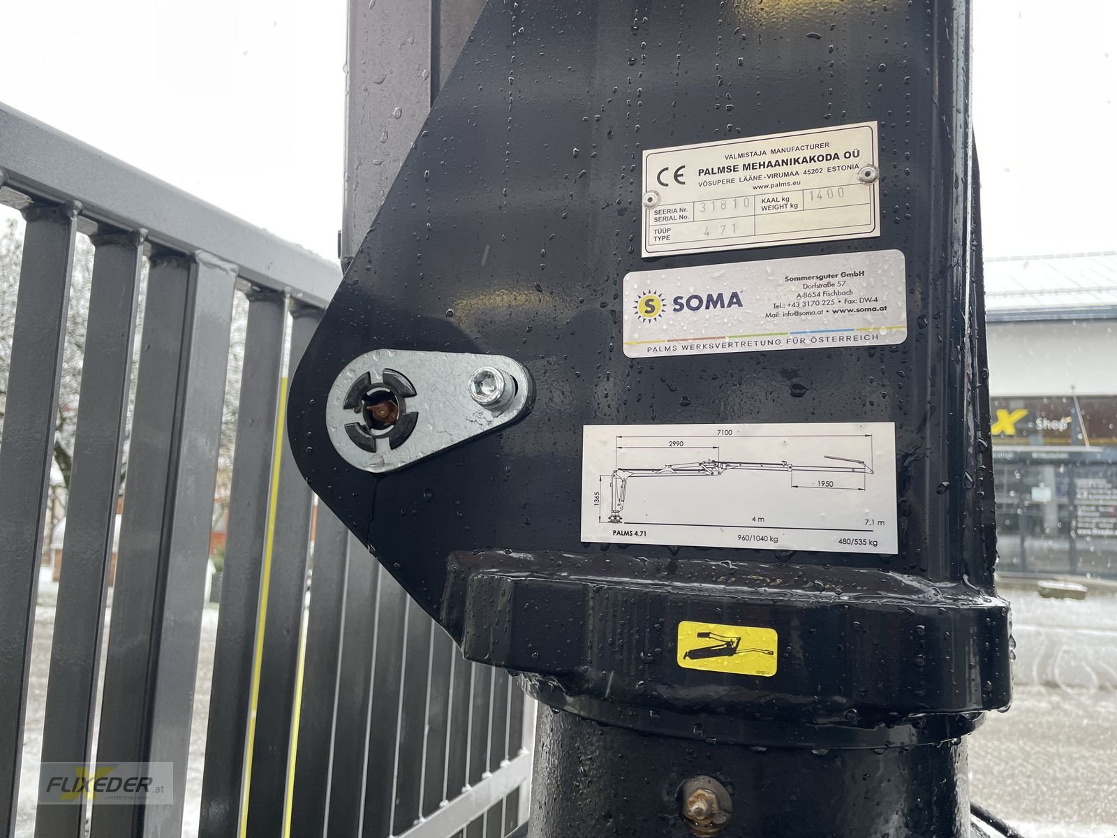 Rückewagen & Rückeanhänger Türe ait Palms H8SX mit Kran4.71, Vorführmaschine içinde Pattigham (resim 8)