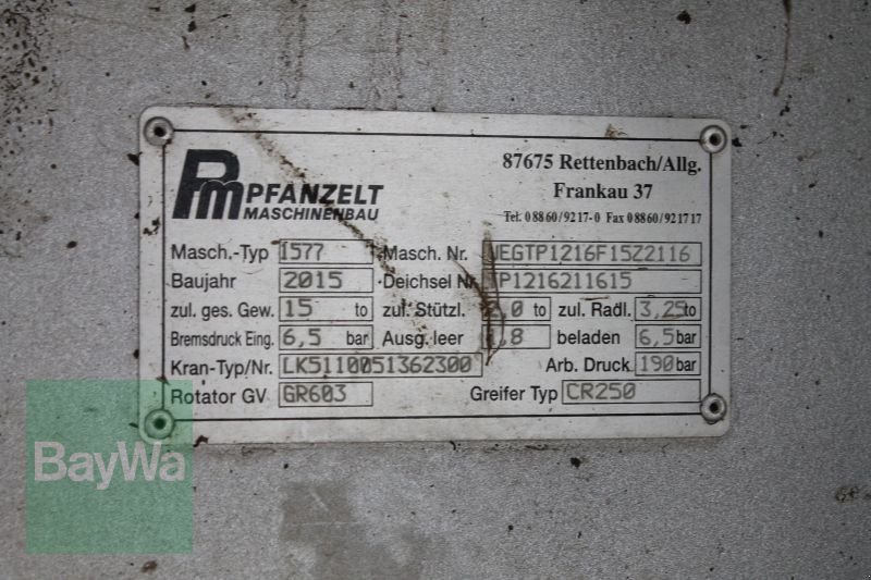 Rückewagen & Rückeanhänger des Typs Pfanzelt 1577, Gebrauchtmaschine in Straubing (Bild 12)