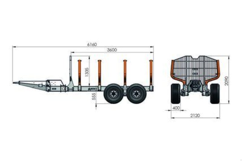 Rückewagen & Rückeanhänger a típus Reil & Eichinger Rückewagen Reil & Eichinger BMF 8T2/650, Neumaschine ekkor: Nittenau (Kép 11)