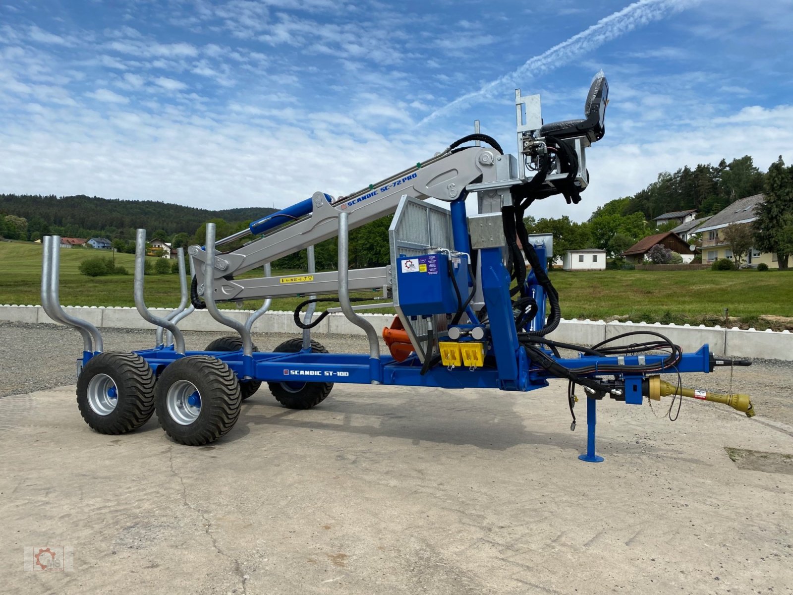 Rückewagen & Rückeanhänger tipa Scandic ST-10D 13t 7,9m Kran 850kg Hubkraft Druckluft Hochsitz, Neumaschine u Tiefenbach (Slika 7)