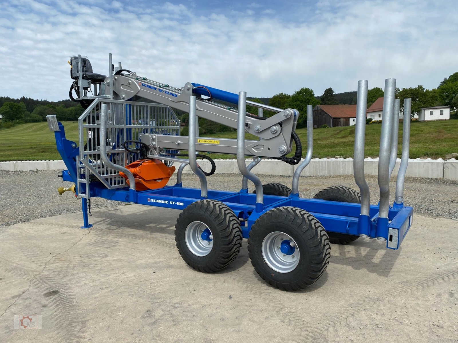 Rückewagen & Rückeanhänger tipa Scandic ST-10D 13t 7,9m Kran 850kg Hubkraft Druckluft Hochsitz, Neumaschine u Tiefenbach (Slika 19)