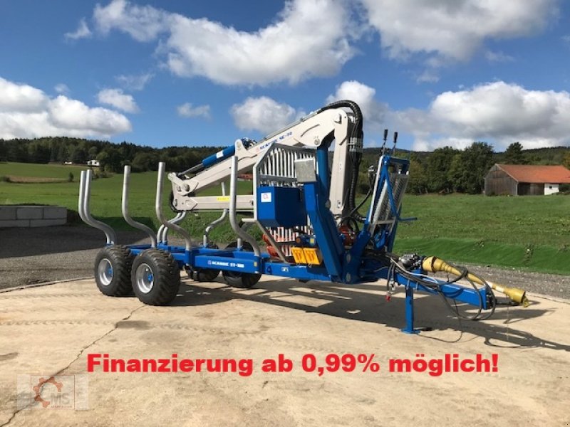 Rückewagen & Rückeanhänger a típus Scandic ST-10D 13t 7,9m Kran 850kg Hubkraft Druckluft, Neumaschine ekkor: Tiefenbach (Kép 1)