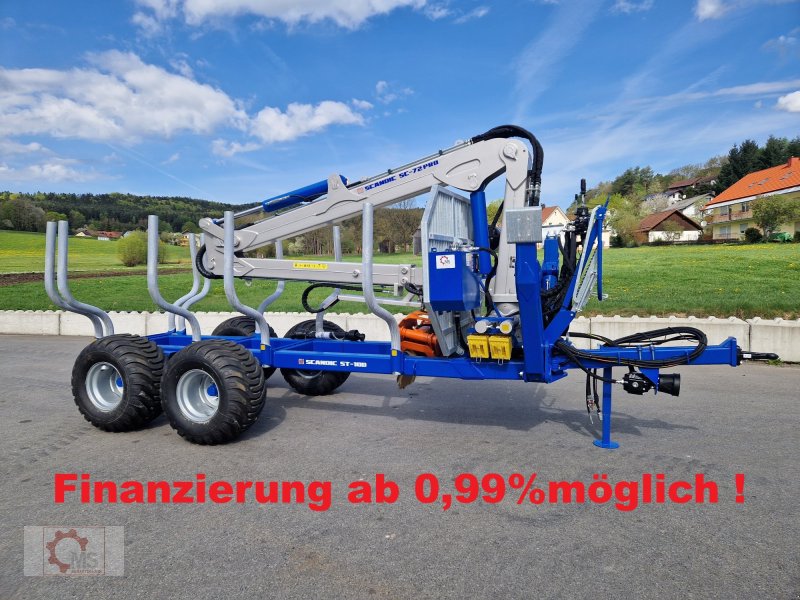 Rückewagen & Rückeanhänger des Typs Scandic ST-10D Rückewagen 13t 7,9m Kran 850kg Hubkraft Druckluft, Neumaschine in Tiefenbach (Bild 1)