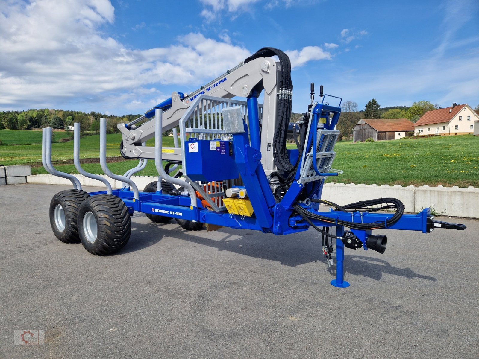 Rückewagen & Rückeanhänger typu Scandic ST-10D Rückewagen 13t 7,9m Kran 850kg Hubkraft Druckluft, Neumaschine v Tiefenbach (Obrázek 3)