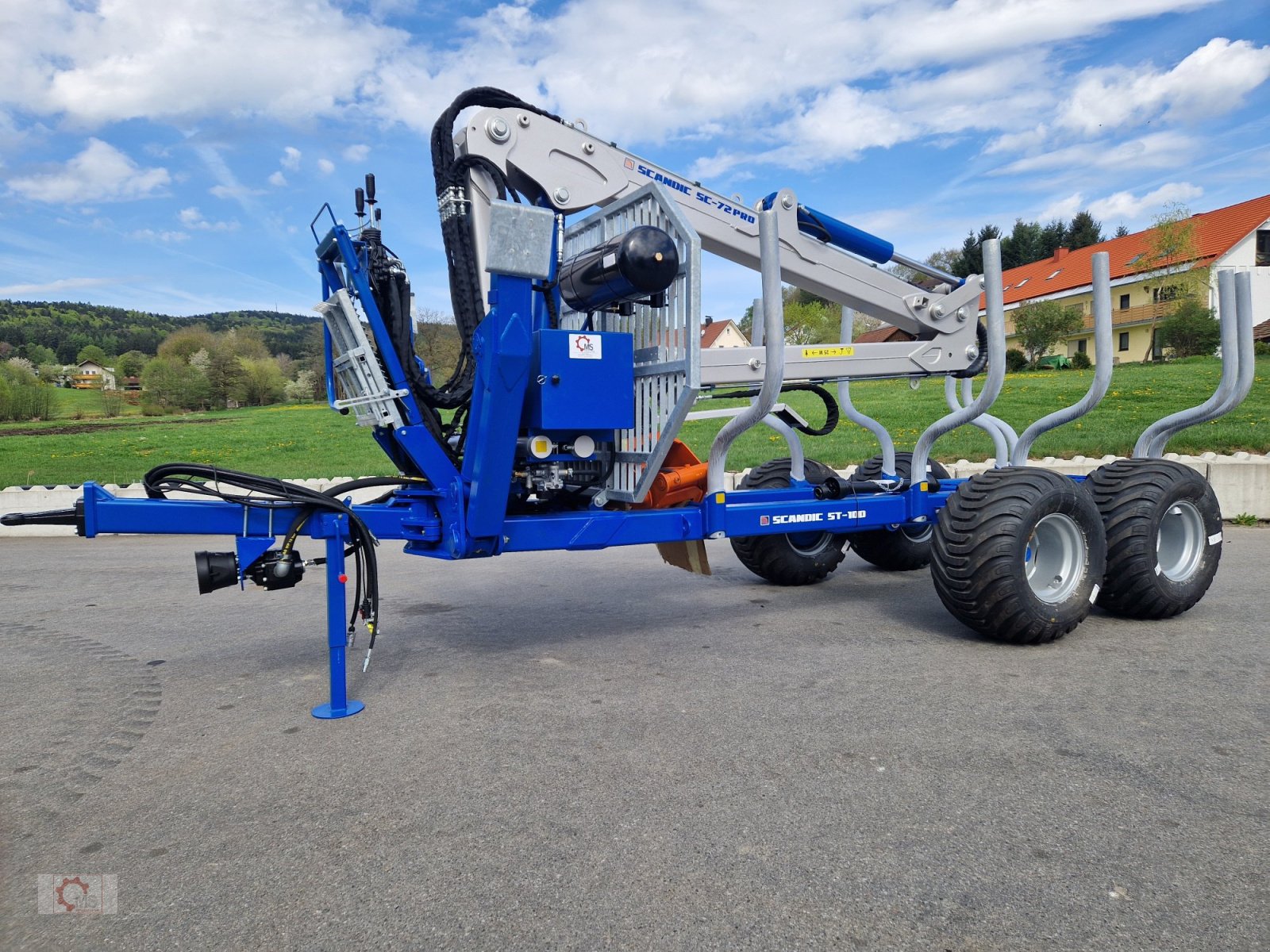 Rückewagen & Rückeanhänger typu Scandic ST-10D Rückewagen 13t 7,9m Kran 850kg Hubkraft Druckluft, Neumaschine v Tiefenbach (Obrázek 28)