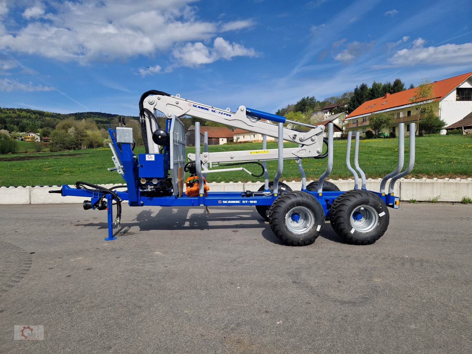 Rückewagen & Rückeanhänger del tipo Scandic ST-10D Rückewagen 13t 7,9m Kran 850kg Hubkraft Druckluft, Neumaschine In Tiefenbach (Immagine 18)