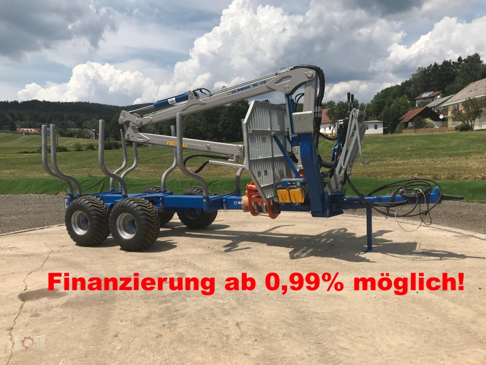 Rückewagen & Rückeanhänger za tip Scandic ST-10S Rückewagen 13t 7,9m Kran 550kg Hubkraft Druckluft, Neumaschine u Tiefenbach (Slika 1)