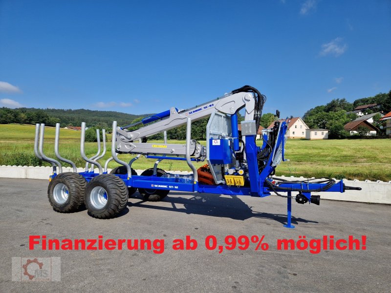 Rückewagen & Rückeanhänger del tipo Scandic ST-12D 16t Druckluft 9m Kran 750kg Hubkraft Seilwinde Rückewagen, Neumaschine In Tiefenbach