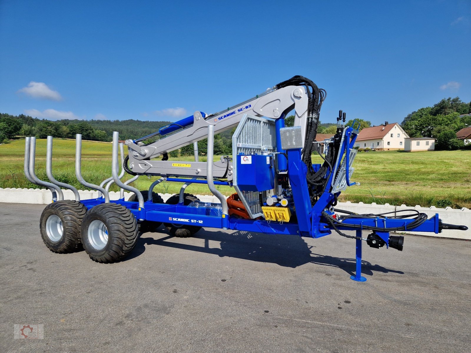Rückewagen & Rückeanhänger del tipo Scandic ST-12D 16t Druckluft 9m Kran 750kg Hubkraft Seilwinde Rückewagen, Neumaschine In Tiefenbach (Immagine 8)