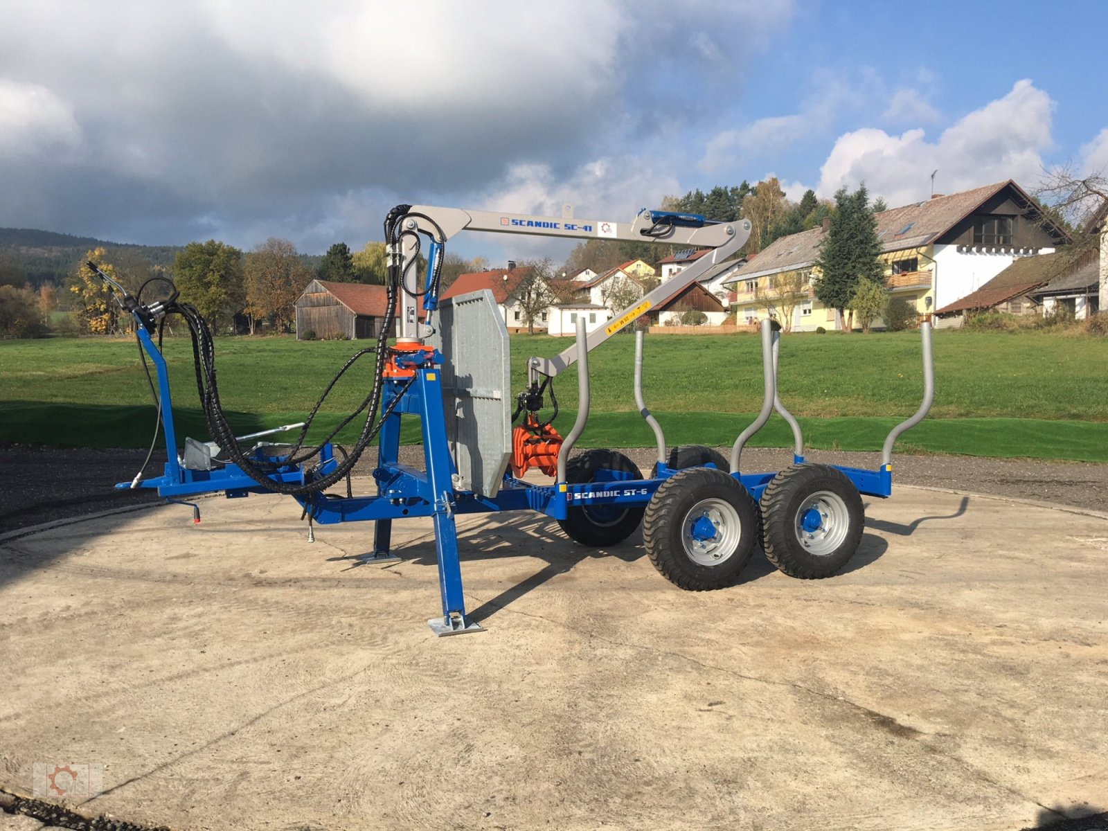 Rückewagen & Rückeanhänger typu Scandic ST-6 7,4t 4,5m Kran Auflauf Hydr. Bremse, Neumaschine w Tiefenbach (Zdjęcie 2)