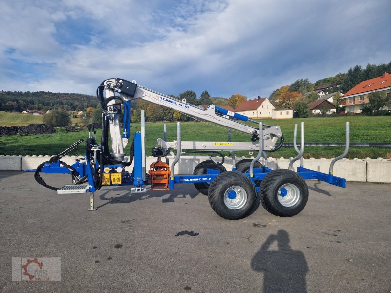 Rückewagen & Rückeanhänger del tipo Scandic ST-7 Rückewagen 7,4t 7,1m Kran 450kg Hubkraft Auflauf Hydr.Bremse, Neumaschine en Tiefenbach (Imagen 1)