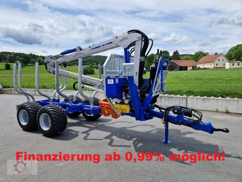 Rückewagen & Rückeanhänger typu Scandic ST-8 10,5t 7,9m Kran 550kg Hubkraft Druckluft Untenanhängung, Neumaschine w Tiefenbach