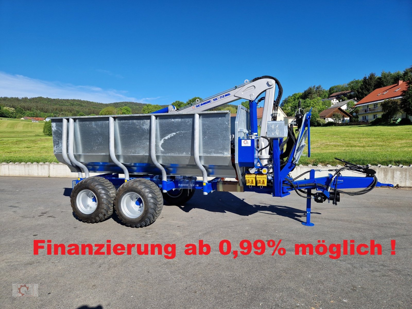 Rückewagen & Rückeanhänger a típus Scandic ST-8 7,9m Kran 550kg Hubkraft Auflauf Hydr. Bremse, Neumaschine ekkor: Tiefenbach (Kép 1)