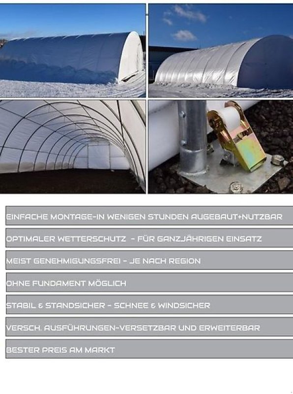 Rückewagen & Rückeanhänger del tipo Sonstige Tierunterstand Rundbogenhalle Lagerzelt Rundbogenzelt Agrarhalle, Gebrauchtmaschine In Rodeberg OT Eigenrieden (Immagine 11)