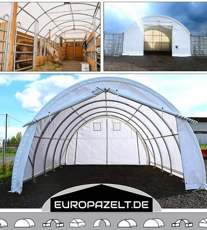 Rückewagen & Rückeanhänger del tipo Sonstige Tierunterstand Rundbogenhalle Lagerzelt Rundbogenzelt Agrarhalle, Gebrauchtmaschine In Rodeberg OT Eigenrieden (Immagine 1)