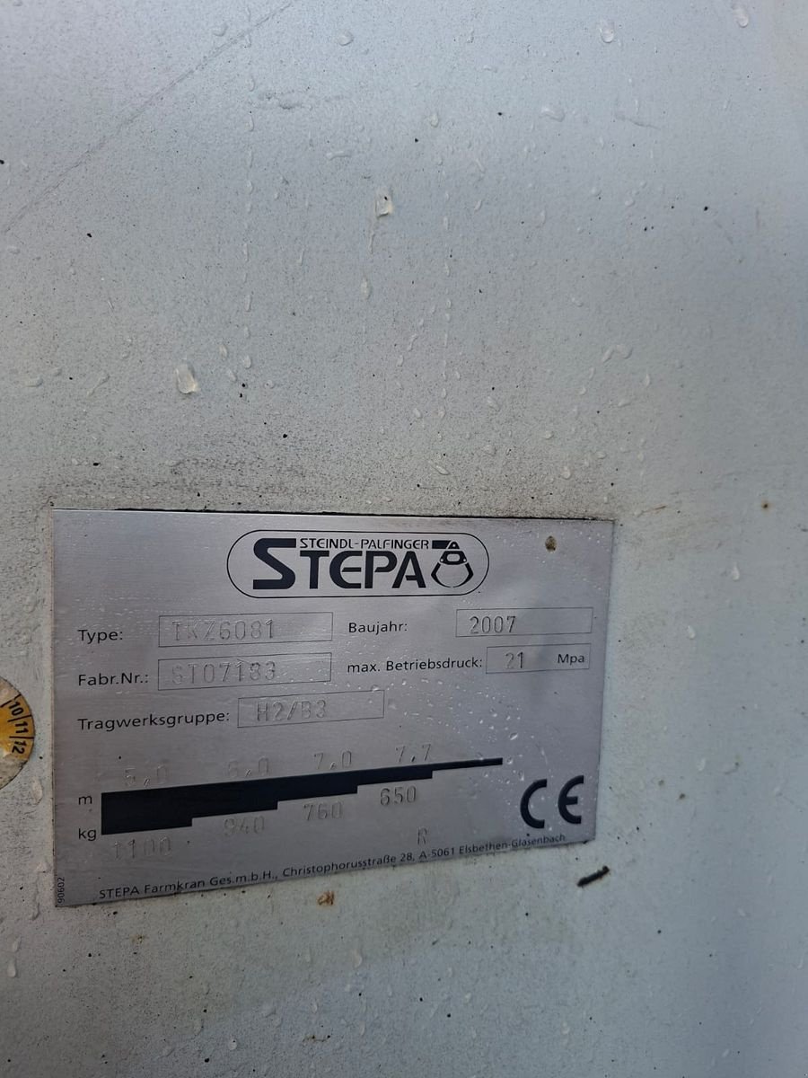 Rückewagen & Rückeanhänger типа Stepa Rückewagen mit Stepa Forstkran TKZ 6081, Gebrauchtmaschine в Berndorf (Фотография 8)